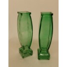 Green Glass Bud Vases